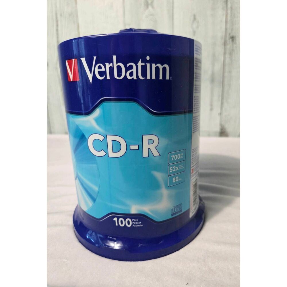 Verbatim CD-R 100-Pack 700MB 52x 80Min New Damaged Packaging